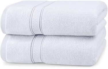 Набір банних рушників Utopia Towels з 100% бавовни, 69 x 137 см, гігроскопічні м'які рушники для душу з петлею для підвішування, білий, 4 шт.