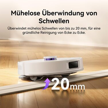 Робот-пилосос NARWAL Freo S з функцією миття підлоги, 8000Pa, 8N тиск, станція самоочищення 3.5L, LDS-лазерна навігація та 3D-картування, керування через додаток, для килимів/шерсті домашніх тварин