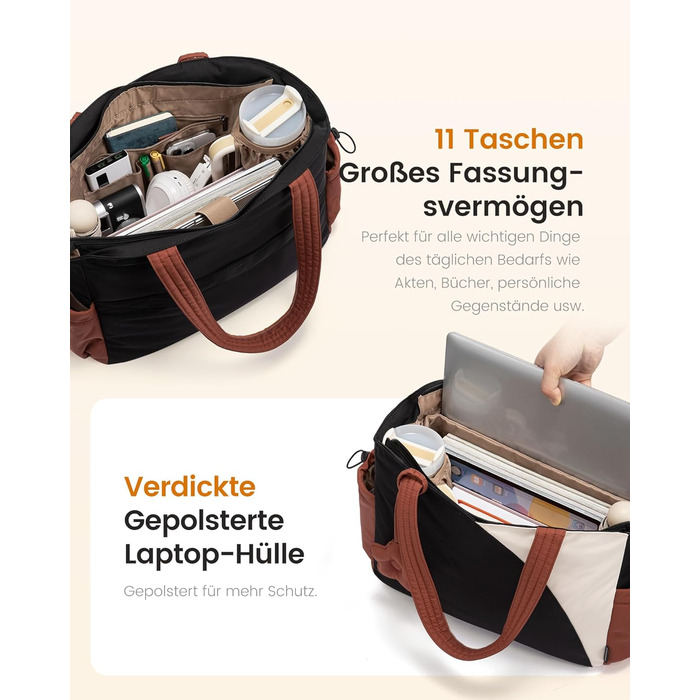 Сумка LOVEVOOK Shopper для жінок, велика сумка-тоут для ноутбука 15.6