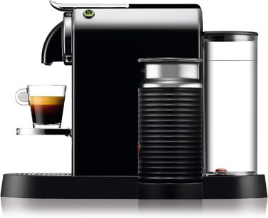 Кавомашина Nespresso De'Longhi Citiz EN267.BAE з капучинатором, енергозберігаюча, 1710 Вт, 1 л, чорна
