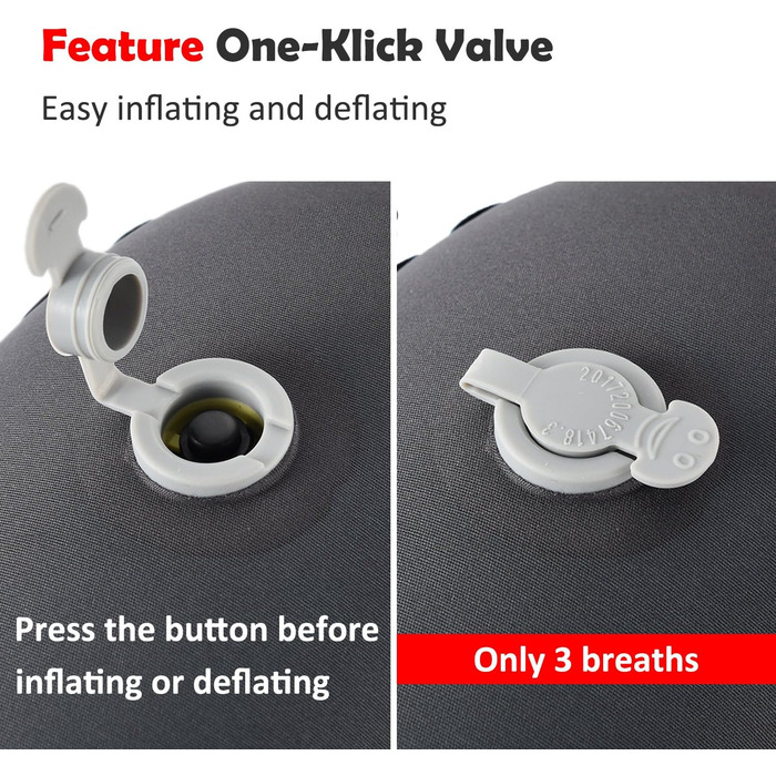 Надувна подушка для шиї HIKENTURE, Ultralight Travel Pillow – зручна подушка для подорожей, літака, авто, поїзда (Турквіс)