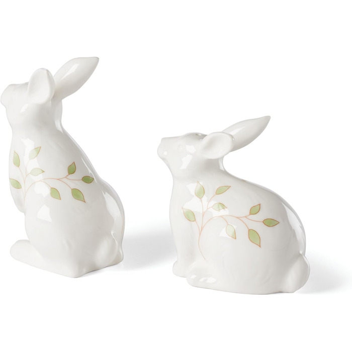 Lenox 893456 Butterfly Meadow Bunny Salt & Pepper Shakers, Porcelain, Multicolor