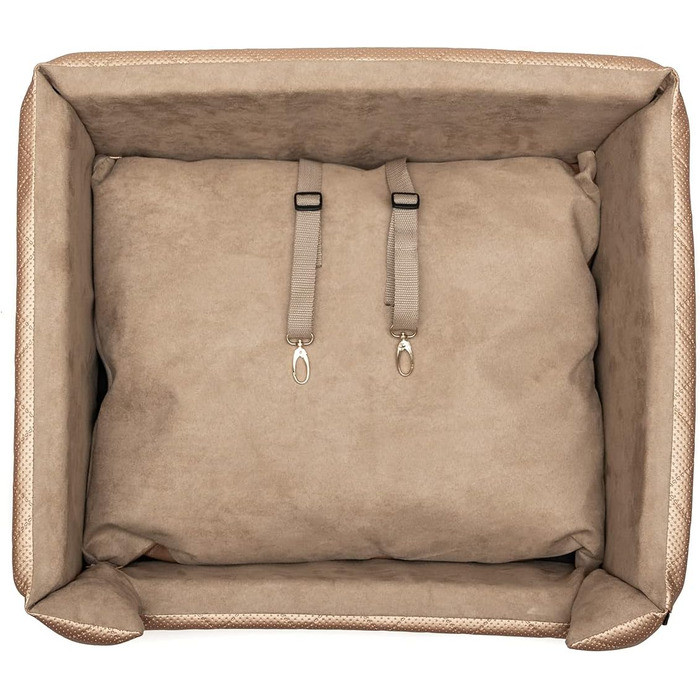 Автокрісло для собак та котів | Чорний велюр | Розміри M (47x40 см)