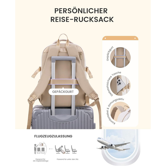 LOVEVOOK Рюкзак для жінок, 15.6 дюймів, рюкзак для ноутбука, шкільний рюкзак для дівчаток-підлітків, водонепроникний, з багатьма відділеннями, сучасний рюкзак для роботи, школи, подорожей, 15.6' (Рожевий & Сірий)