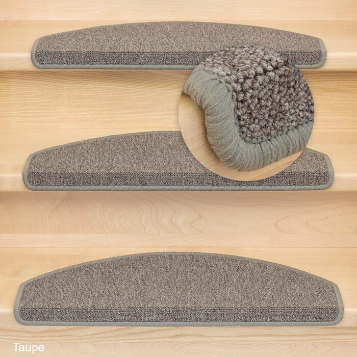Kettelservice-Metzker Stair Treads/Carpet Rambo 15-Piece Value Set, 17 Colors (Taupe)