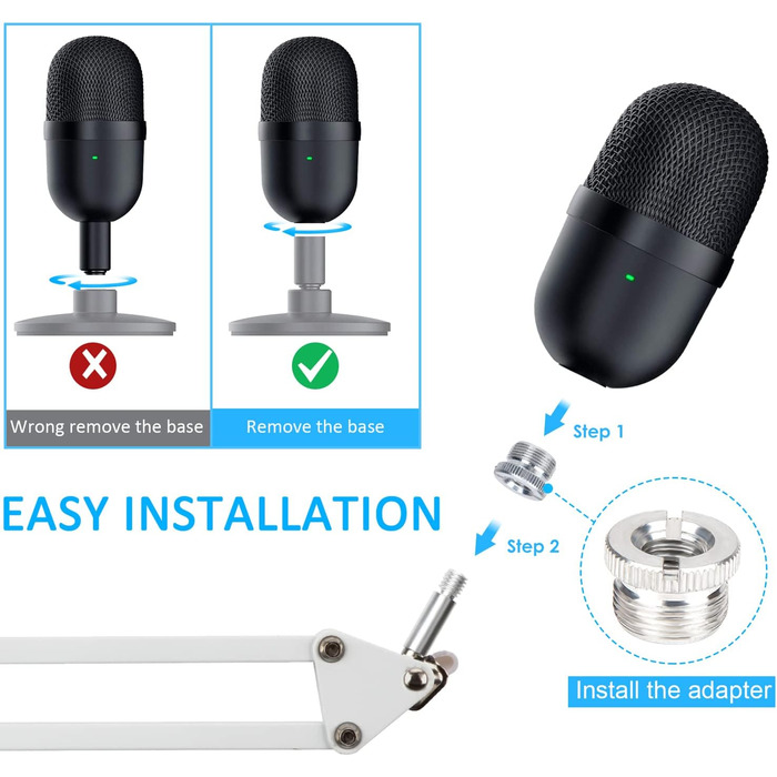 Тримач мікрофона YOUSHARES для Razer Seiren Mini/V3 Mini - професійний кріплення з поп-фільтром для геймінгу, стрімінгу та подкастингу