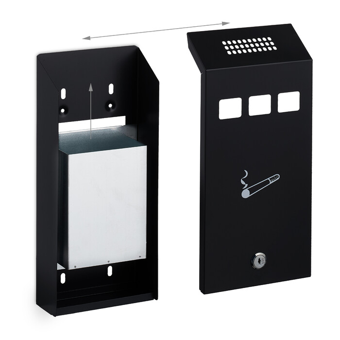 Relaxdays Black Wall-Mounted Cup Holder