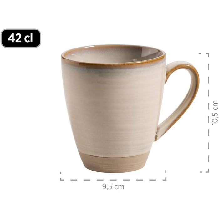 Набір посуду MÄSER Nottingham Vintage для 4 осіб (20 предметів), бежевий, кераміка