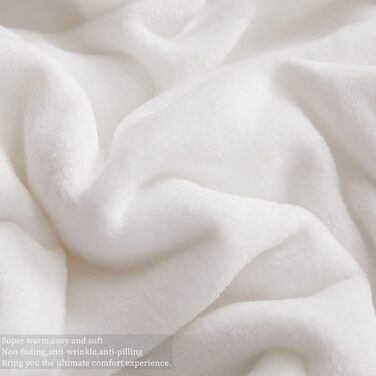 Плед KMUSET з мікрофібри, білий, 152x183 см