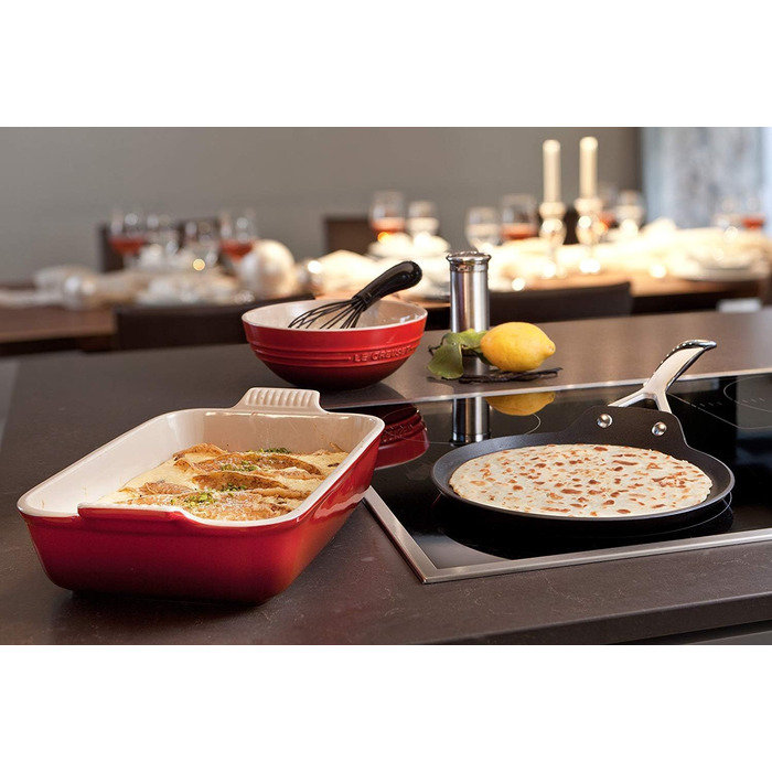 Млинцева пательня Le Creuset 24 см з антипригарним покриттям, алюмінієва, для всіх типів плит, індукція, антрацит/срібляста