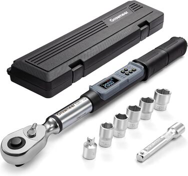 Цифровий шуруповерт з моментом, 2.66-53.1 in-lbs/ 1/4'' Drive, з моментом, для електриків з сигналом та LED-дисплеєм, 27 в 1 (10-200 Нм)