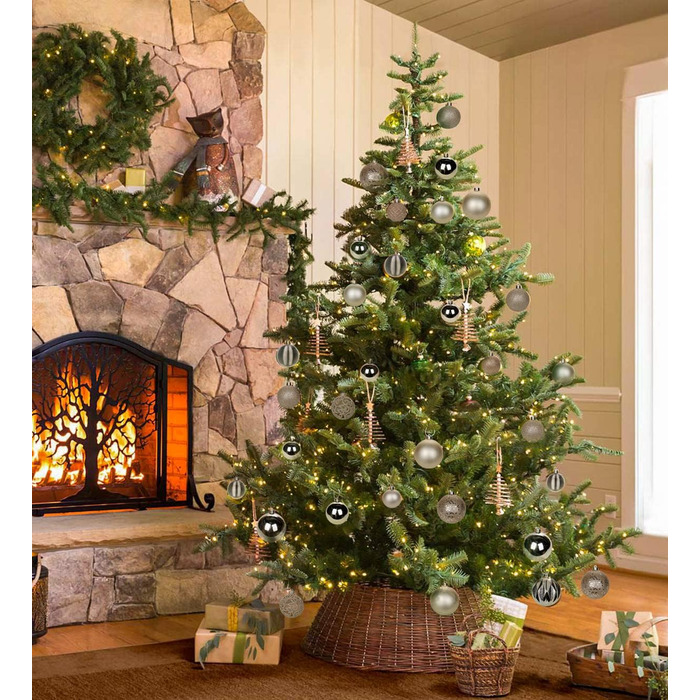 5 см золоті новорічні кулі-орнаменти для ялинки, 30 шт. (стійкі до пошкоджень, пластик)