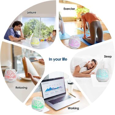 Дифузор Simpeak Aroma 400мл, ультразвуковий дифузор для ефірних олій, ароматерапія, зволожувач повітря з пультом, дерев'яний, колір: світло-коричневий