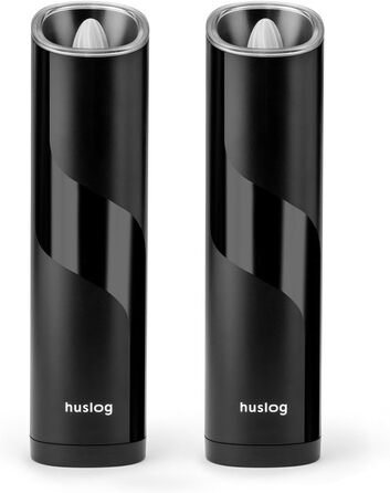 Набір для солі та перцю Gravity, 2 шт., LED-підсвічування, регулювання помелу, 85 мл, елегантний чорний колір