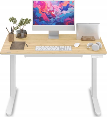 Прямокутний письмовий стіл Sense7, 120 x 60 x 118 см, білий