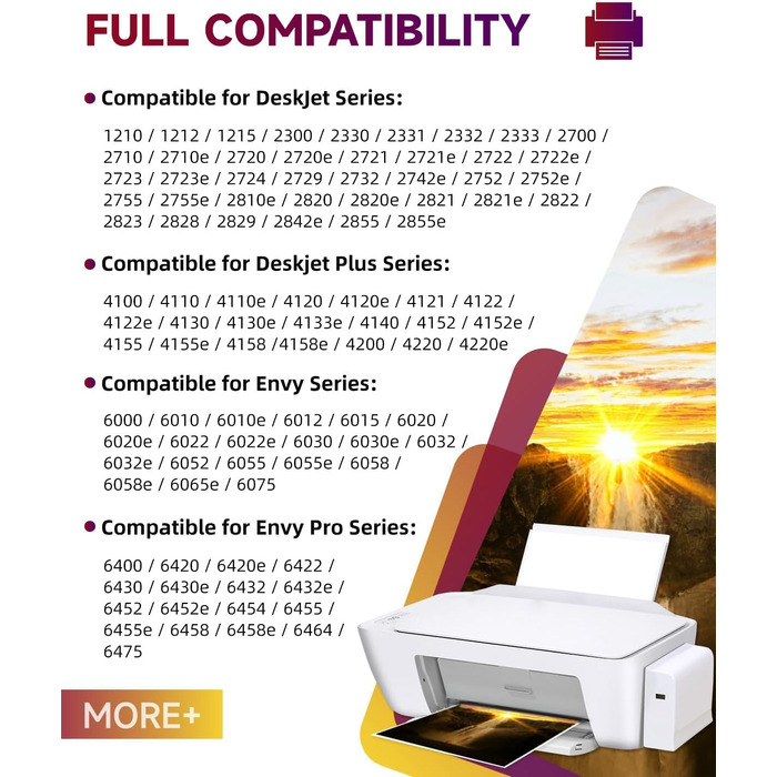 Картриджі для принтера HP 305 XL (чорний та кольоровий), сумісні з HP DeskJet 2700, 2800, 4100 та Envy 6000 серій, збільшений ресурс 750/450 сторінок