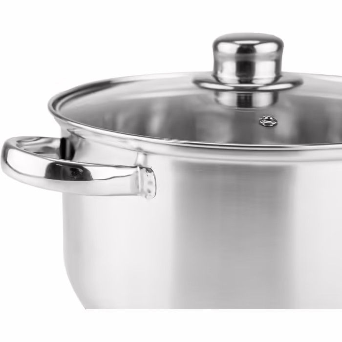 KARL HAUSMANN Pot Set Induction Stainless Steel 4-Piece - Cookware for All Cooktops - Cookware Set with Glass Lid - Pots with Measuring Scale - Pot Set - Cookware Set - Pot Sets - Pots - Induction Pots