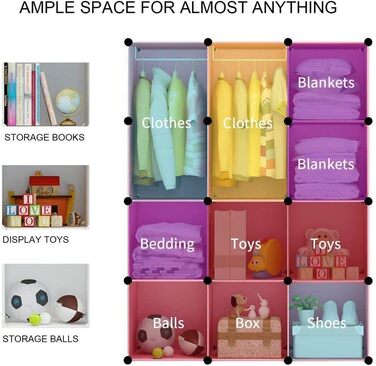BRIAN & DANY Expandable Kids' Storage Unit with Doors and Hooks