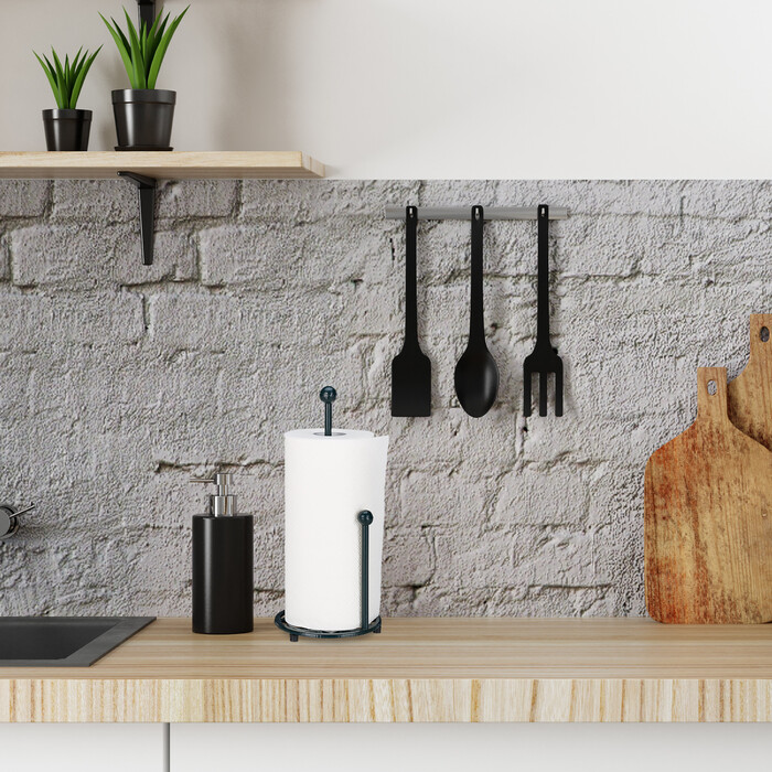 Relaxdays Standing Kitchen Roll Holder, Country Style