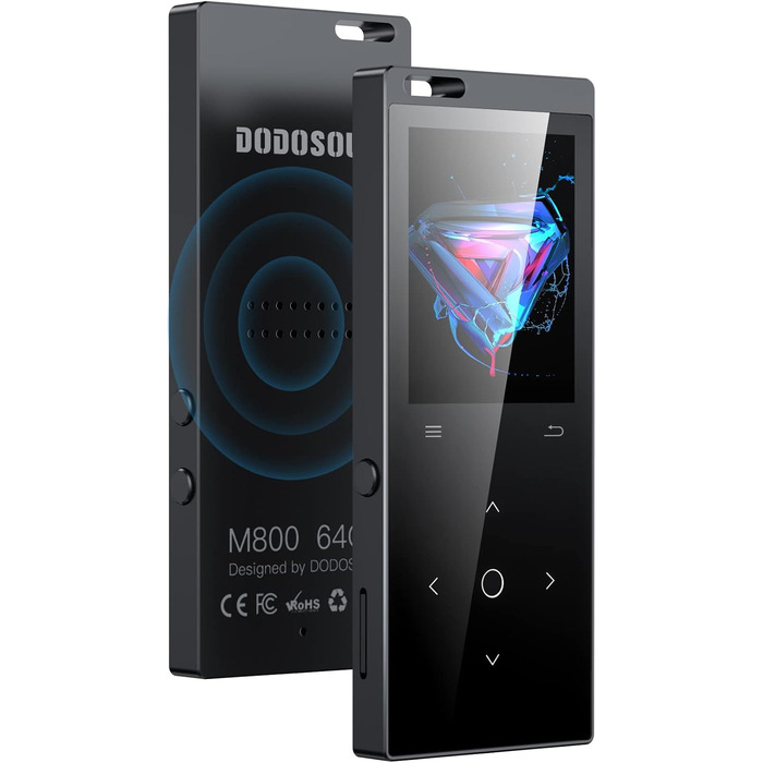 MP3 плеєр DODOSOUL 64GB з Bluetooth, FM-радіо, диктофоном та підтримкою E-Book та фотоальбомів