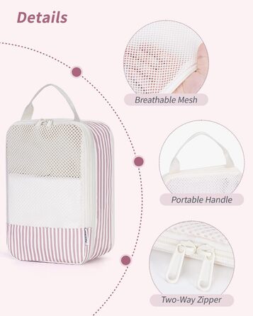 Набір органайзерів для валізи Narwey (6 шт.) - компресійні кубики для подорожей, рюкзаки, сумки-органайзери