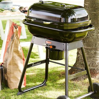Вугільний гриль Barbecook Loewy 45 з вітрозахистом, для 6 осіб, чорний, 43x43x97 см (Magnus Original)