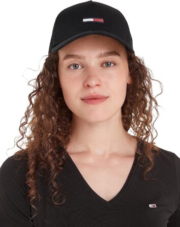 Кепка Tommy Jeans Unisex Flag Basecap чорна, універсальний розмір