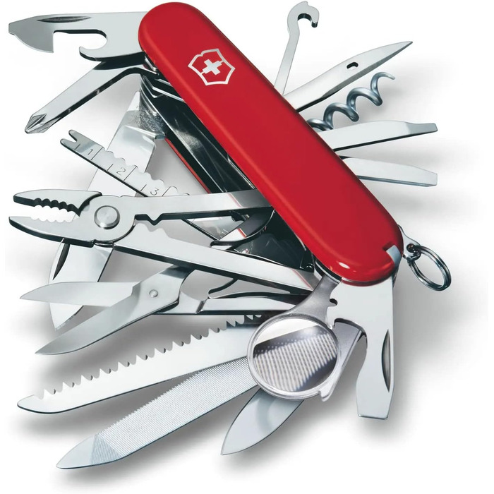 Швейцарський ніж Victorinox Swiss Champ: мультитул з 33 функціями, ніж, коркомач, міні-викрутка 1.5 мм