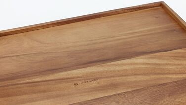 Zassenhaus Serving Tray Wood | rectangular | with carrying handles | 53×41×7cm | Tea Tray | made of sustainably grown acacia wood (pack of 2)