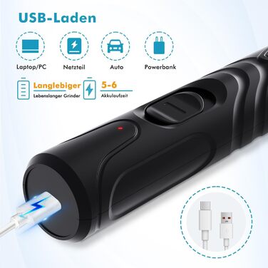 Шліфувальник для собак Krallenschleifer: професійний, тихий, для великих, середніх та маленьких порід, з ножицями для обрізки