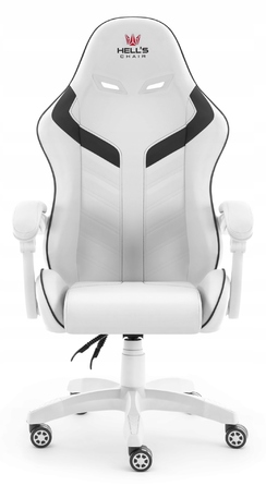 Ігрове офісне крісло Hell's Chair HC-1007 2.0 White, екошкіра