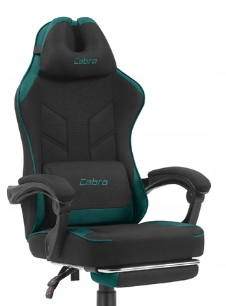 Ігрове крісло Cabro C504, чорно-зелене