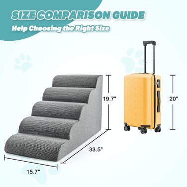 Сходинки для собак IFNOW: 40 см, 4 сходинки, стійкі, для ліжка, дивана, котів, цуценят, водонепроникні, знімний чохол