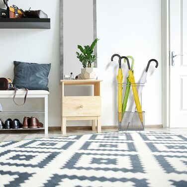 Стійка для парасоль під Relaxdays, 54 x 30,5 x 15 см, метал, сучасний дизайн, срібляста