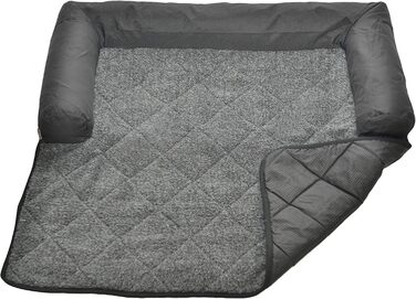 Підстилка для собак Raikou 90x90 см, чорна, з неслизьким покриттям та блискавкою