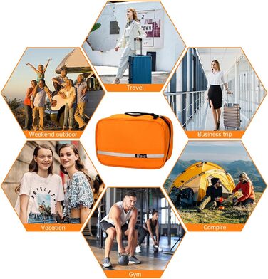 Сумка для туалетних аксесуарів Caping Oxford з 4 відділеннями (Оранжева)