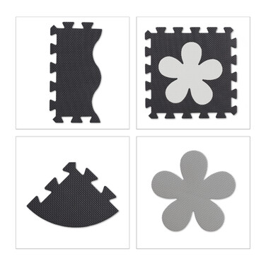 Relaxdays 34-piece puzzle playmat with border and motifs