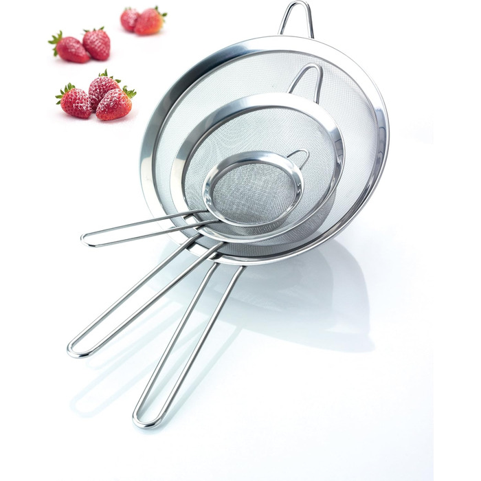 Набір сит KitchenCraft з нержавіючої сталі, 8/14/20 см, 3 шт.