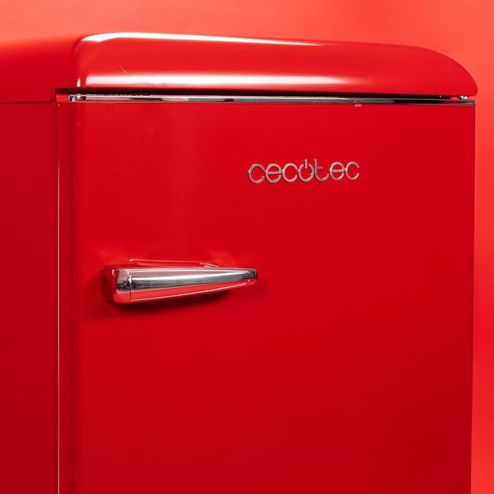 Міні-холодильник Cecotec Bolero CoolMarket TT Origin 110 Red 110л – ретро дизайн, клас E, LED-підсвітка