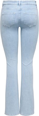 Джинси жіночі клешені ONLY BLUSH середньої посадки (L/32L, світло-блакитний денім)