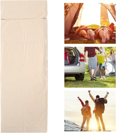Sleeping Bag Liner, Sleeping Bag & Sheet for Backpacking Camping Travel Sheet Cotton Lightweight Outdoor Sleeping Bag Liner (L) Sporting Goods Chess, Leisure Sport Sporting Goods Chess, Leisure Sport