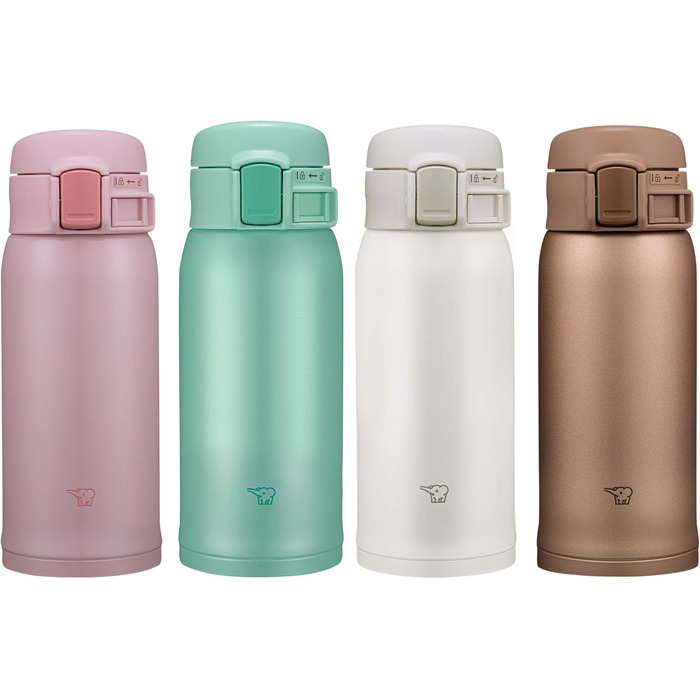 Zojirushi Stainless Steel Thermobecher - Insulated Flask, Leak-Proof, 355ml - Blue & Pearl Pink