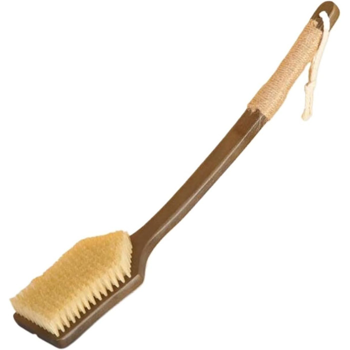 Body brushes for women, boar bristles, long handle, bath brushes, back scrubbers for men, bamboo shower brushes