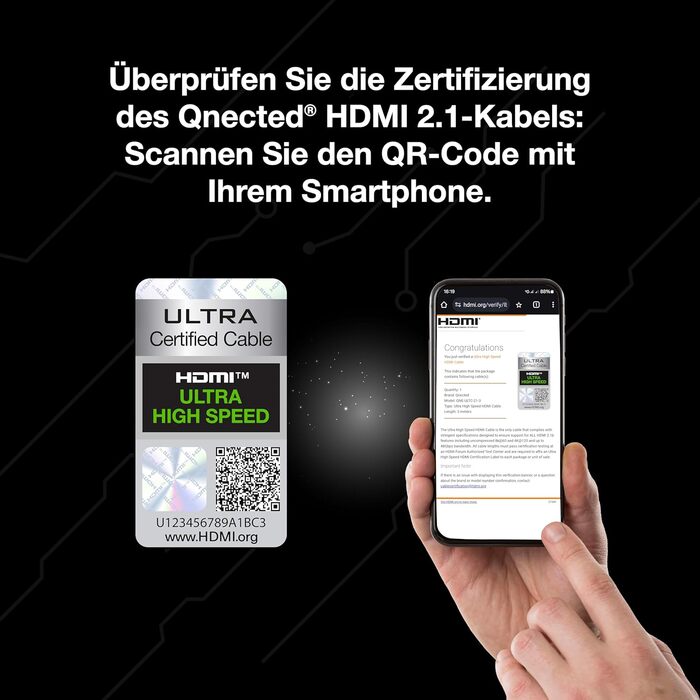 HDMI 2.1 кабель Ultra High Speed | 4K 120Hz/144Hz, 8K 60Hz Ultra HD | 48 Gbps | Підтримка PS5, Xbox Series X & S | Чорний, 3 метри