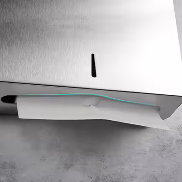 NICEME Paper Towel Dispenser, Stainless Steel Towel Dispenser Lockable, Wall-Mounted Tissue Dispenser, Suitable for Z-Fold Paper Towels, Holds 250-400 Sheets