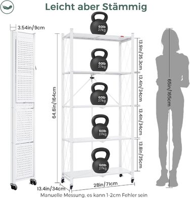 Deanic 5-Tier Folding Heavy-Duty Shelf