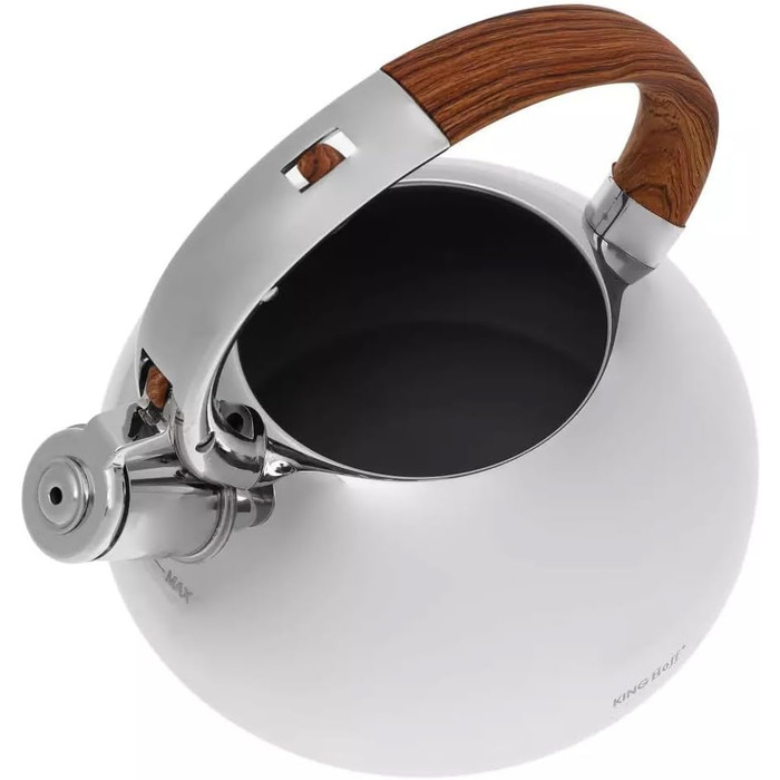Чайник швейцарський Kinghoff/Klausberg 3274 7077 з нержавіючої сталі, 3л, Induktion, з свистком, сріблястий