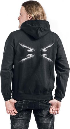 Чоловічий худі Metallica з принтом Spiked Logo, чорний, офіційний мерч гурту, розмір XL