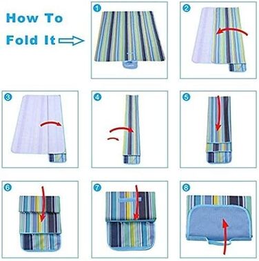 WAIZHIUA велика пікнікова ковдра 200 x 200 см, вологостійка, для пляжу, парку, кемпінгу, сімейних концертів, похідів, блакитна