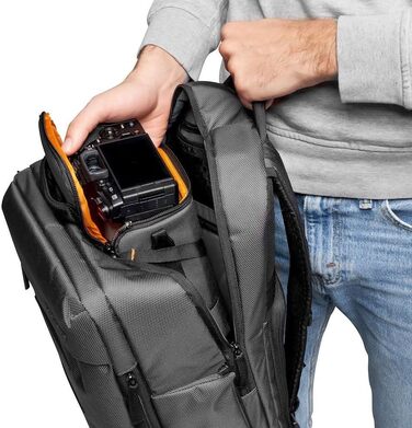 Lowepro GearUp Creator Box Large II - сумка для бездзеркальних та DSLR камер, помаранчевий колір, з QuickDoor доступом, виготовлена з перероблених матеріалів